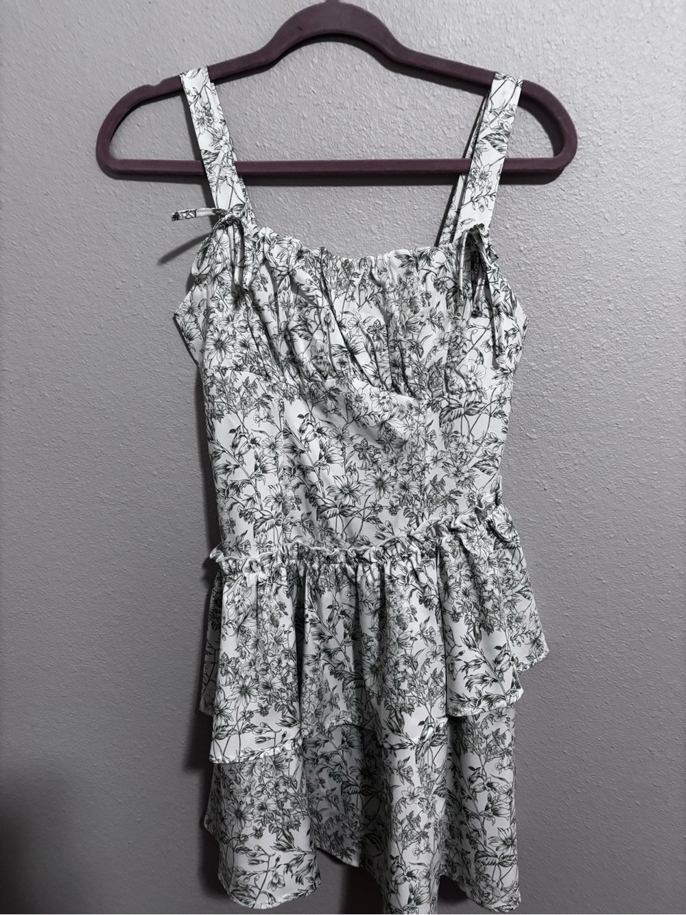 SHEIN women’s toile pattern sundress with ruffles